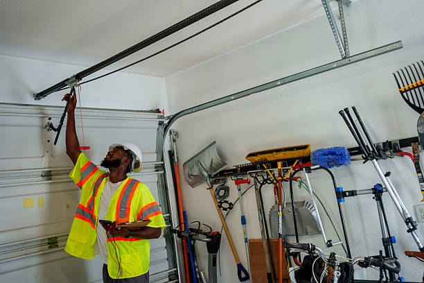 Professional Garage Door Repair technician working in Hitchcock, TX